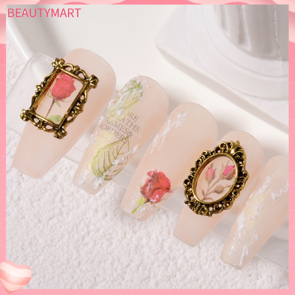 Bộ 5 Khung Kim Loại Tự Trang Trí Móng Tay Nghệ Thuật Cho Nữ