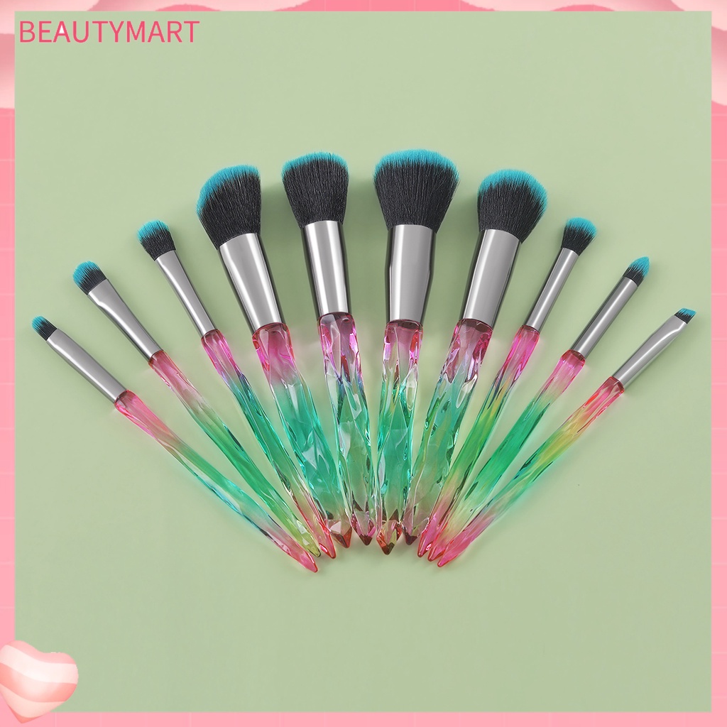 Set 10 Cọ Trang Điểm Phấn Phủ beautymart Mềm Mại Đa Năng An Toàn Cho Nữ