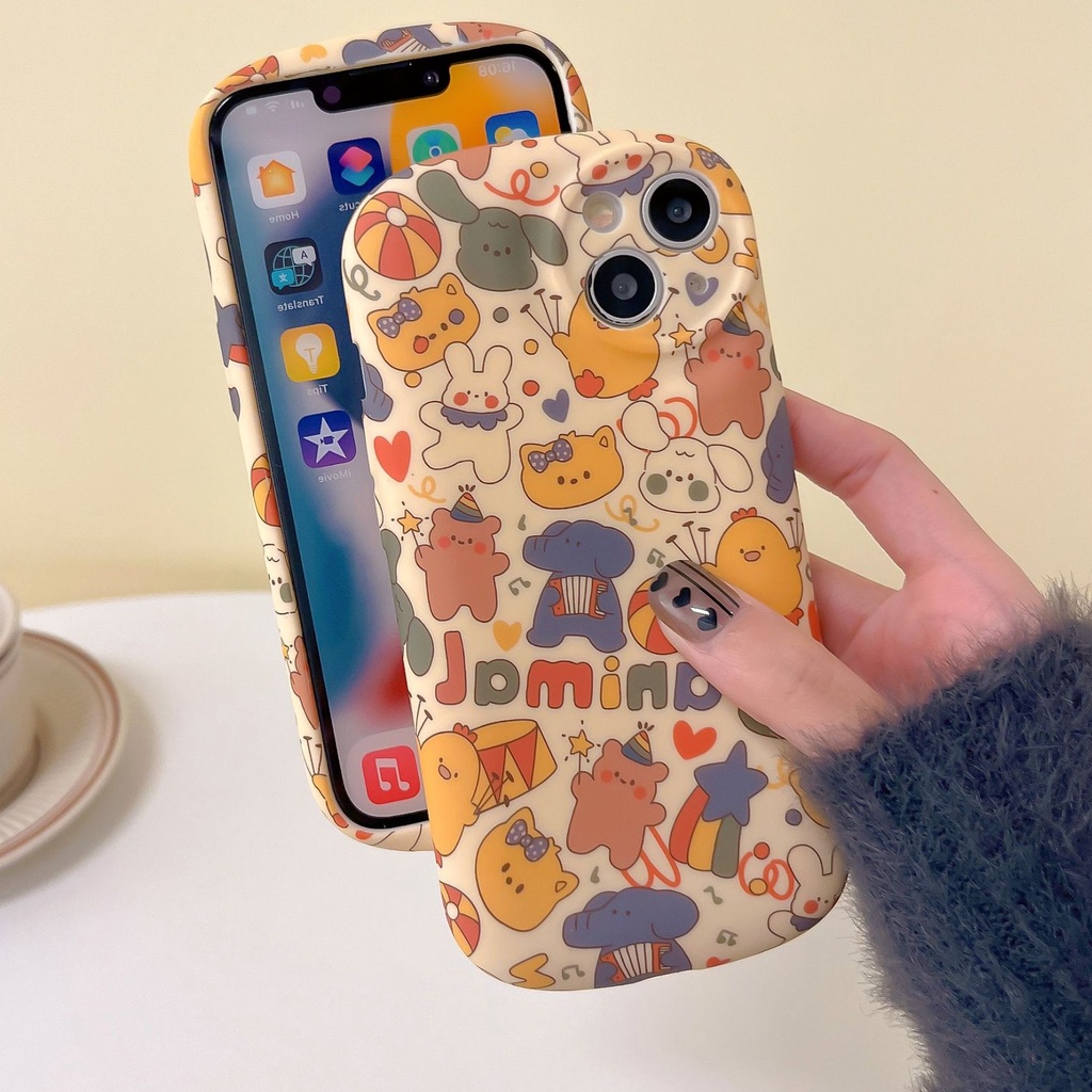 Ốp Điện Thoại In Hoạt Hình Động Vật Cho Iphone 14Promax 13 11 12