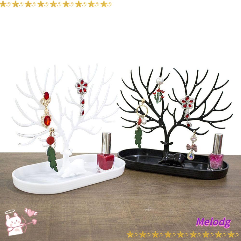 Giá Đỡ Trưng Bày Trang Sức Hình Sừng Hươu Đỏ / Trắng / Đen Bằng Nhựa Siêu Bền