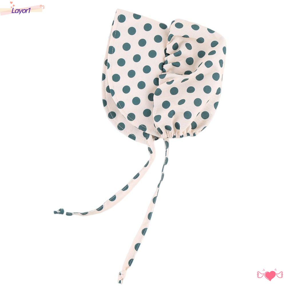 LAYOR1 Mũ Che Nắng Họa Tiết Chấm Bi Thời Trang Mùa Hè Cho Bé