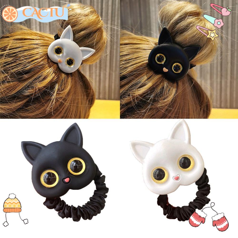 CACTU Dây Buộc Tóc Cao Su Hình Mèo Dễ Thương