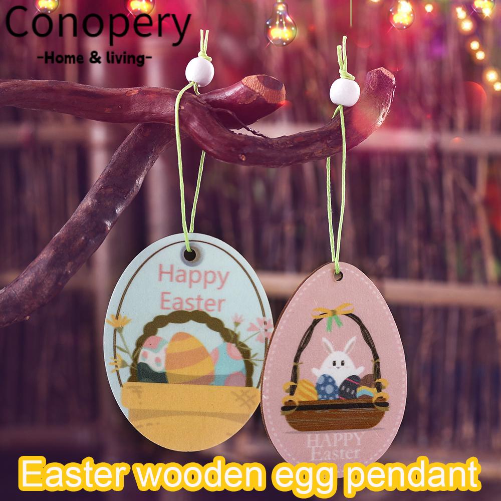 CONOPERY Trứng Phục Sinh Bằng Gỗ Dùng Làm Đồ Thủ Công DIY
