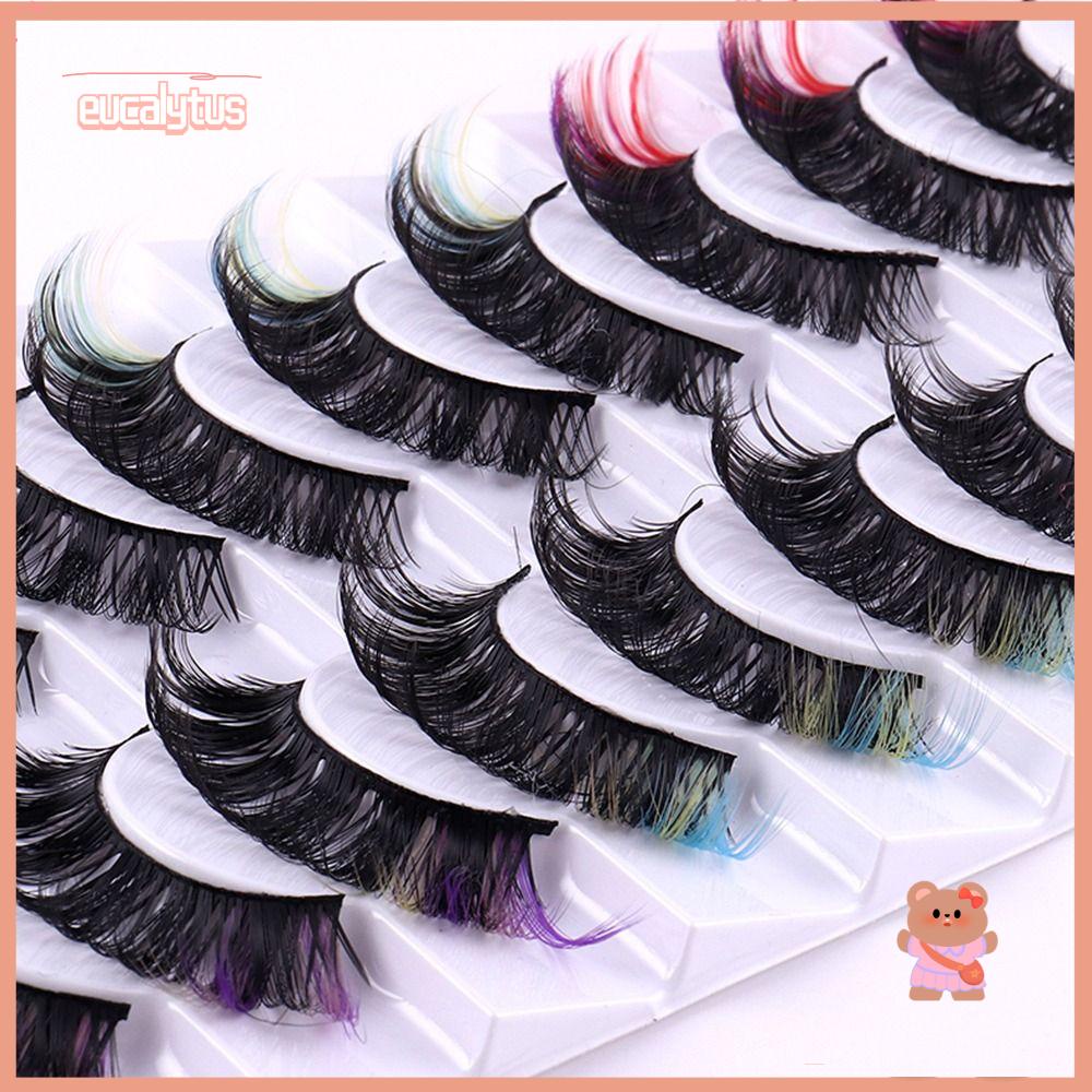 EUTUS Lông Mi Giả Nhiều Màu Sắc Tự Nhiên