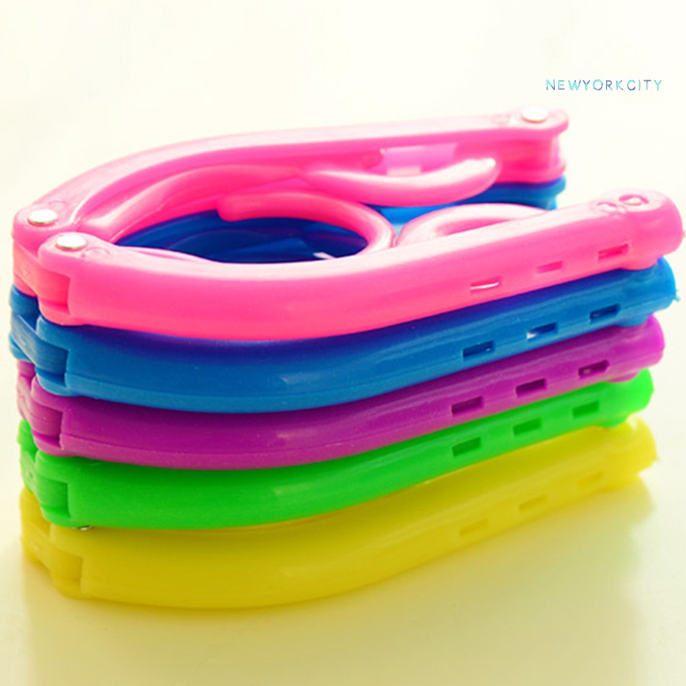 Móc Treo Quần Áo Bằng Nhựa Chống Trượt Có Thể Gấp Gọn Tiện Dụng Giá Đỡ