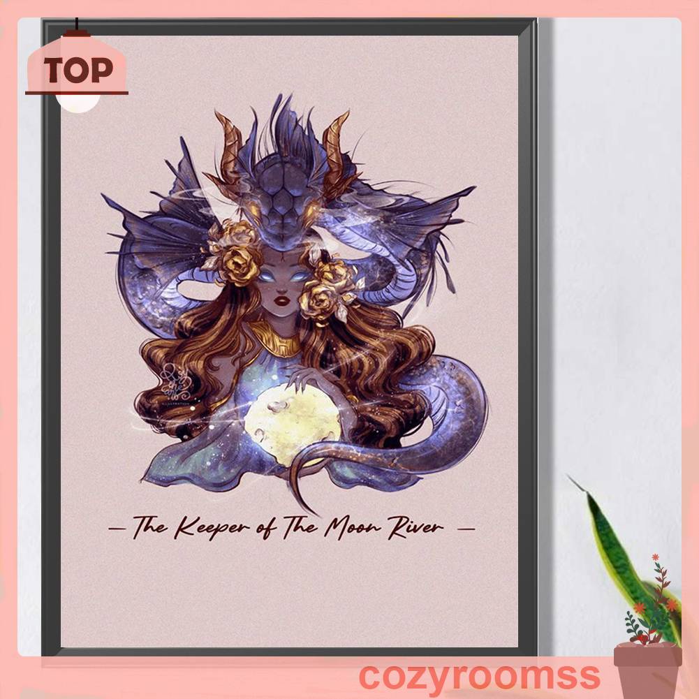 Tranh Đính Đá Kim Cương Toàn Bộ 5D DIY Hình Vẽ Người Phụ Nữ Trang Trí Nhà Cửa