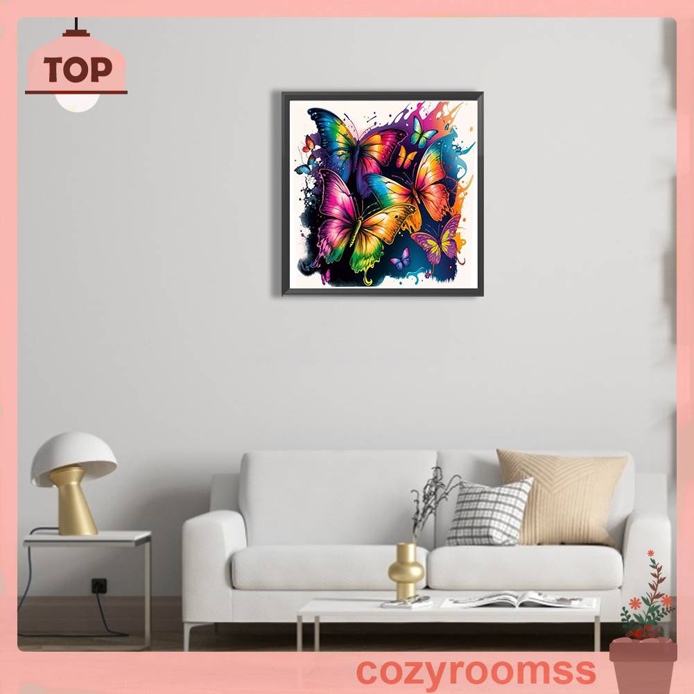 Tranh Đính Đá Kim Cương Toàn Bộ 5D DIY Hình Vẽ Bướm