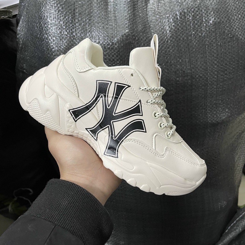 Giày thế thao 𝗠𝗟𝗕 Ny chữ đen full box, Giày sneaker nam nữ logo in 3D mới nhất 2022 cao cấp