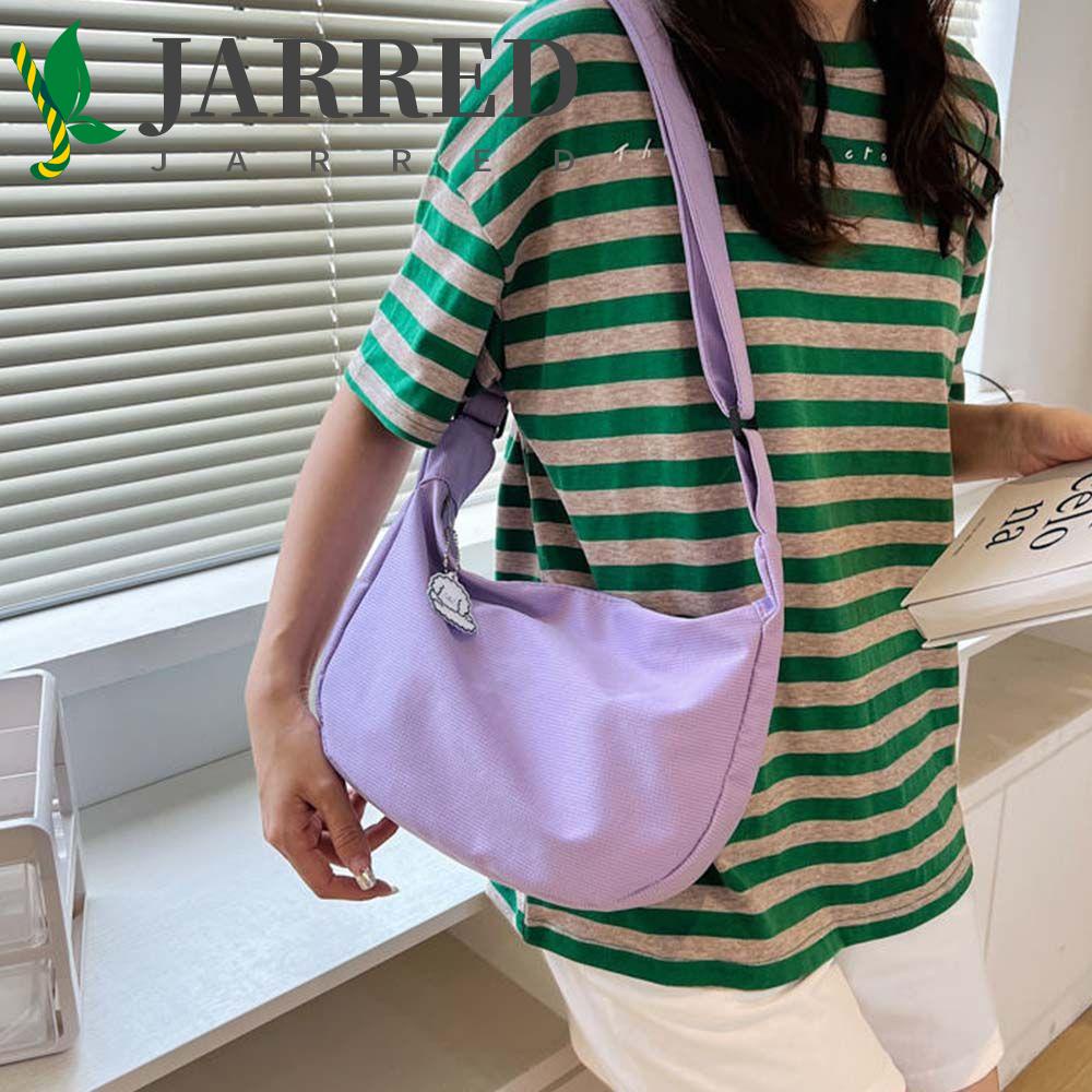 JARRED Túi Đeo Vai Vải Canvas Sức Chứa Lớn Đựng Điện Thoại / Tiền Xu Tùy Chỉnh Thời Trang Cho Nữ