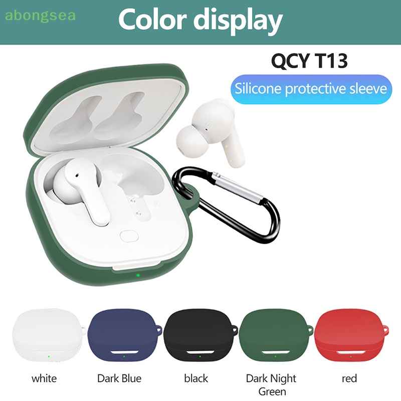 Vỏ Bảo Vệ Hộp Sạc Tai Nghe Bluetooth Bằng Silicon Mềm Chống Sốc Chống Bụi Cho QCY T113