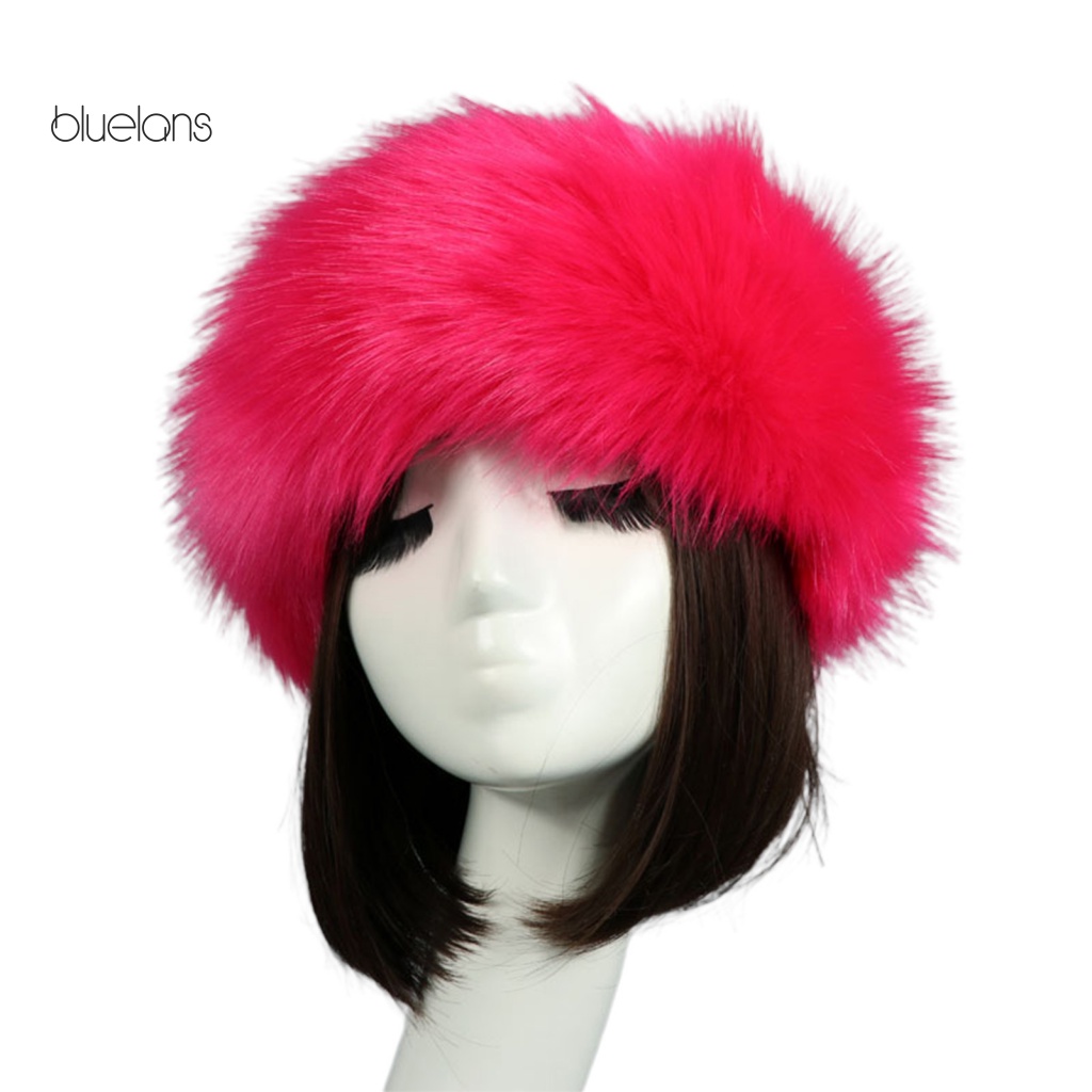 Mũ Hở Chóp Phối Lông Giả Màu Sắc Trơn Thời Trang Dành Cho Nữ