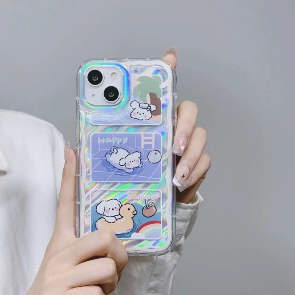 Ốp Điện Thoại Mềm Trong Suốt In Hình Cún Bơi Lội Dễ Thương Cho Iphone XR XiPhone12PRO147PLUS8 / Apple ADH5