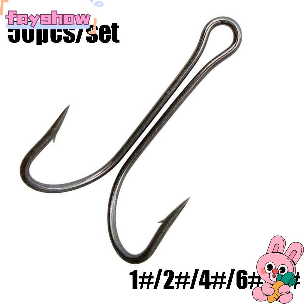 FAY Móc Câu Cá Kép Siêu Bền Size 1 # 2 # 4 # 6 # 8 #