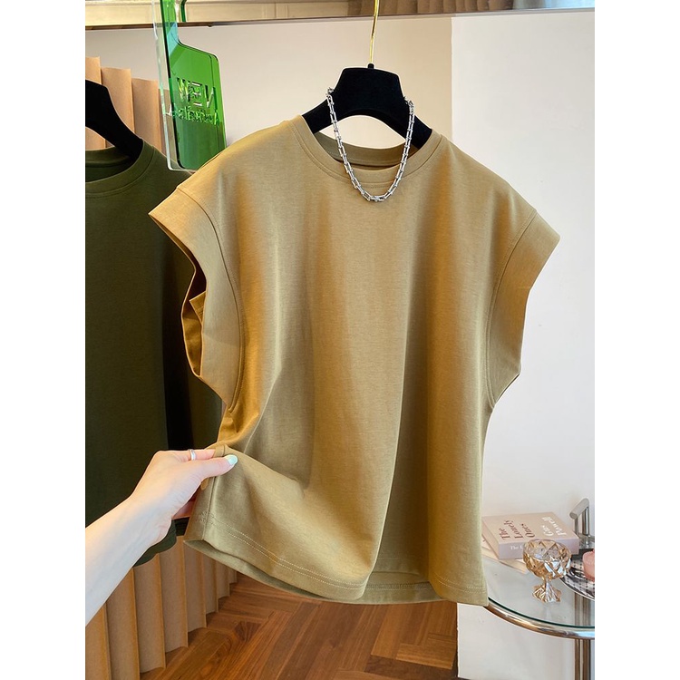 Áo Thun Cotton Tay Ngắn Dáng Rộng Phong Cách Hàn Quốc Thời Trang Mùa Hè Cho Nữ