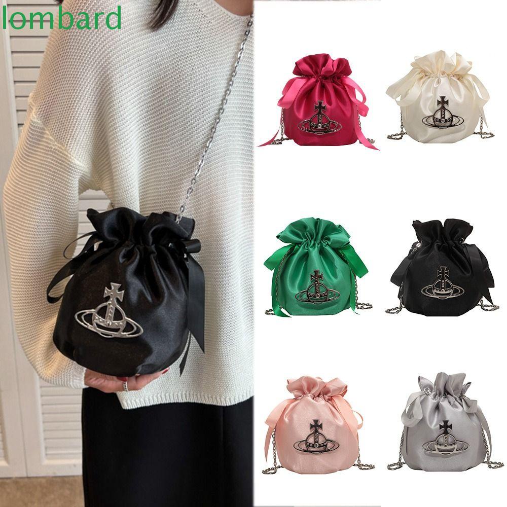 Túi Da PU Đeo Chéo Mini Dây Rút Hợp Kim Thời Trang Cho Nữ