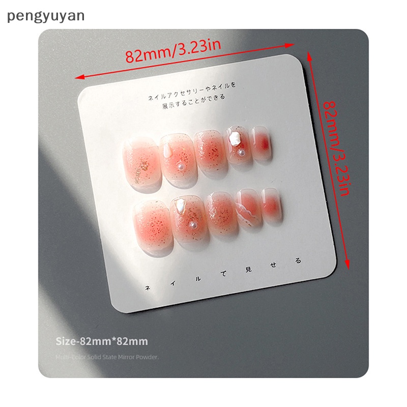 [pengyuyan] Set 10 Thẻ Trưng Bày Móng Tay Giả Dạng Nhấn [Mới]