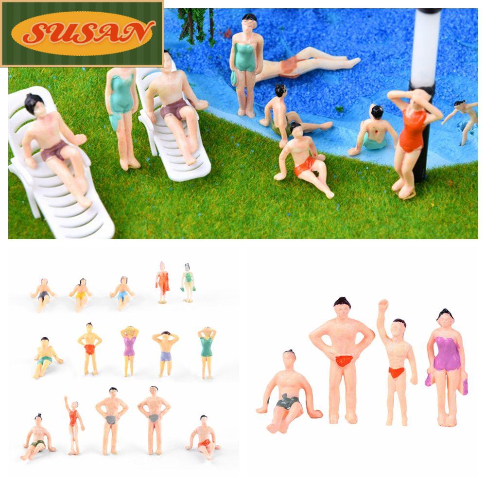 SUSANS Set 10 / 15 Mô Hình Người Bơi Lội 1: 75 / 1: 100 / 1: 150 Nhiều Màu Sắc Dùng Để Trang Trí Nhà Búp Bê
