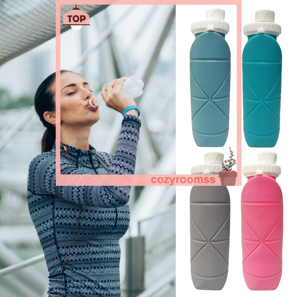 Bình Nước Thể Thao Bằng Silicone Có Thể Gấp Gọn Tiện Dụng