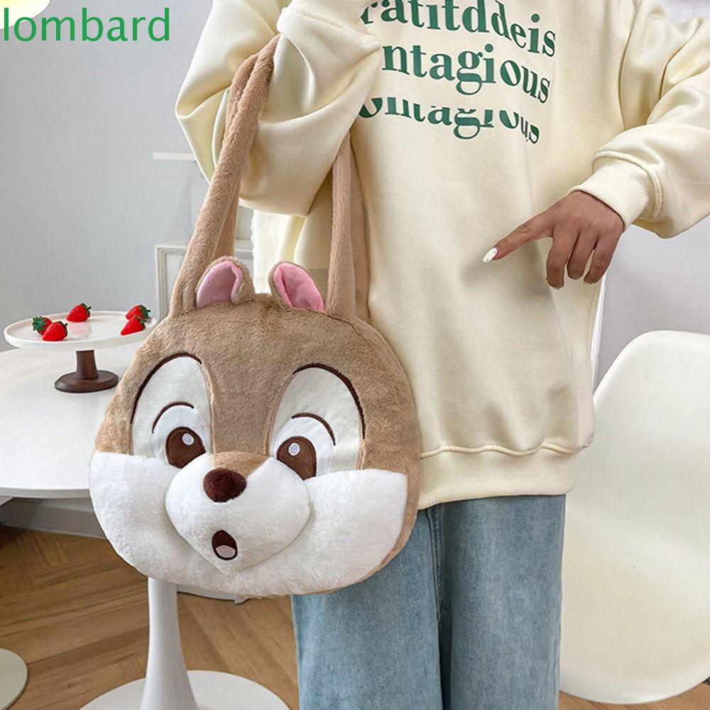 Túi Đeo Vai Hình Chú Sóc Hoạt Hình Nhồi Bông Đáng Yêu Cho Nữ