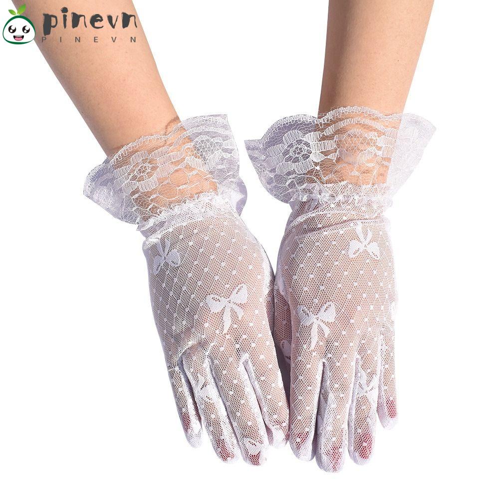 PINEVN Găng Tay Phối Ren Xinh Xắn Theo Phong Cách Mùa Hè Dành Cho Nữ