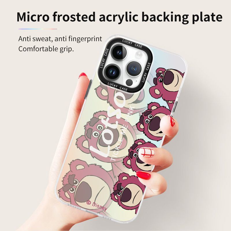 Ốp Điện Thoại Màu Laser Họa Tiết Chú Gấu / Dâu Tây Dễ Thương Cho Iphonexr128Plus 5TIJ 1314