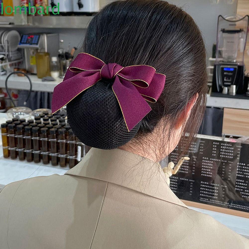 LOMBARD Kẹp Tóc Hình Nơ Phong Cách Vintage Ngọt Ngào Cho Nữ
