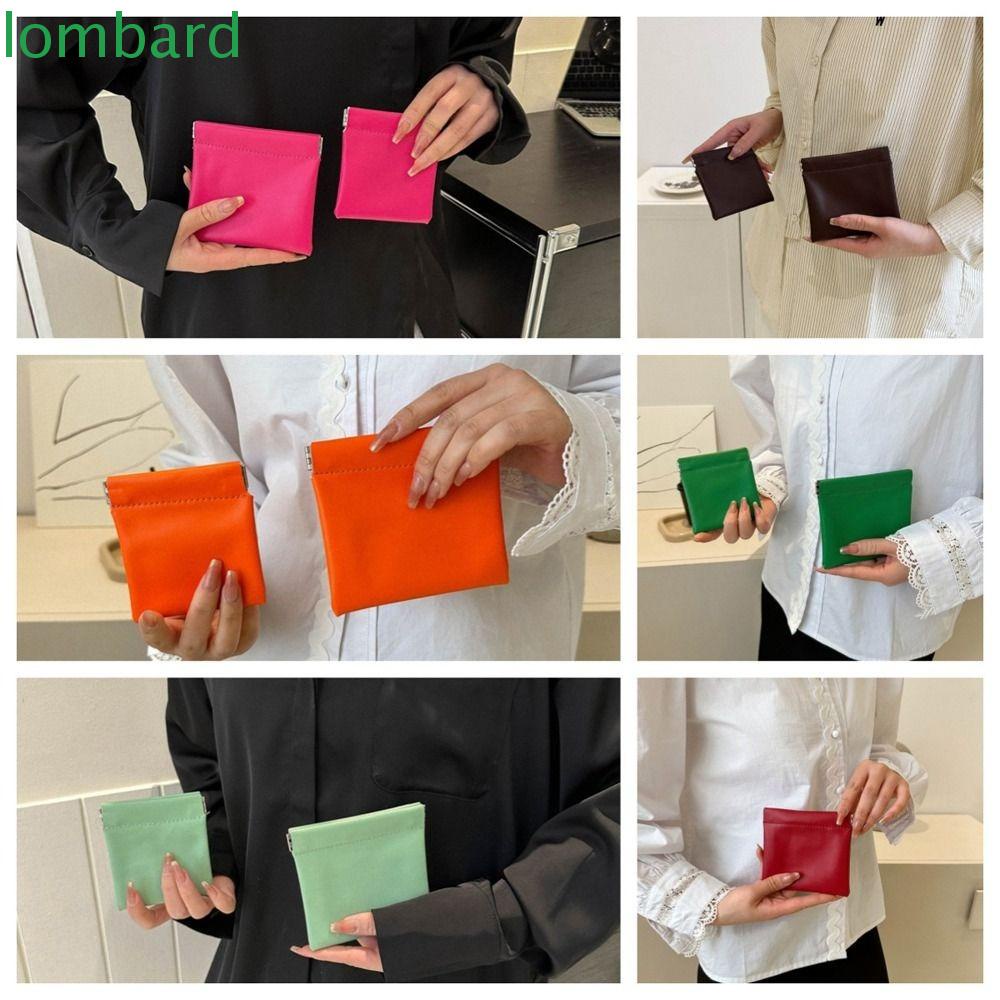 Túi Đựng Tiền Xu Tự Đóng Chất Liệu Da PU Mini Sức Chứa Lớn Cho Nam Nữ