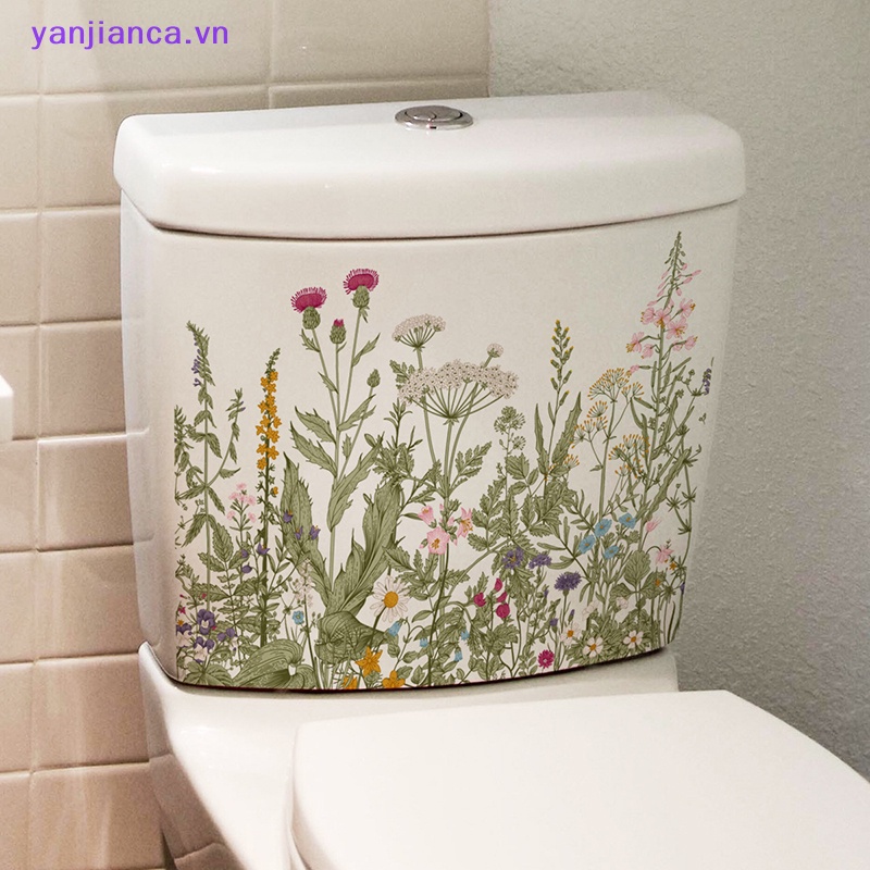 Nhãn Dán Tường Tự Dính Họa Tiết Lá Cây Xanh Đẹp Mắt Trang Trí Phòng Khách / Nhà Tắm