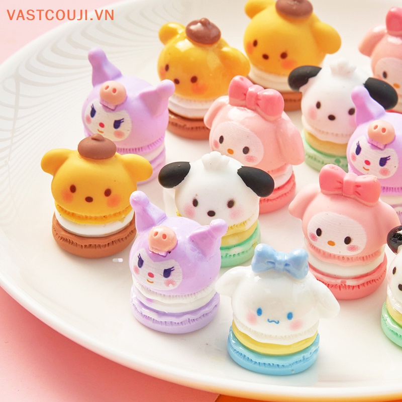 SANRIO Bộ 2 Miếng Dán Trang Trí Điện Thoại Hình Kem 3D Màu Macaron Xinh Xắn DIY