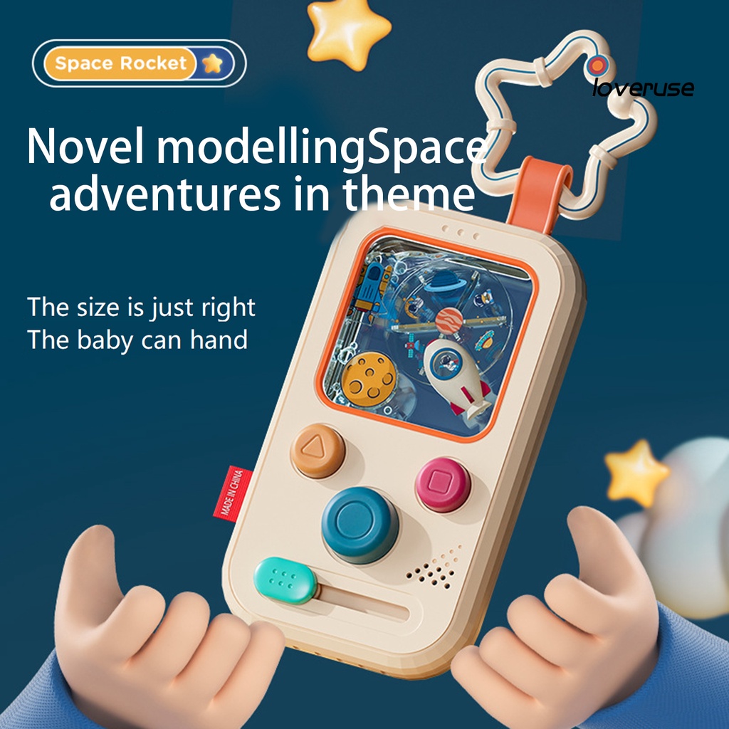 Loveruse Đồ Chơi Tàu Lửa ABS Không Gian Dạng Nhấn Cảm Ứng Thoải Mái Chống Rơi Vui Nhộn Làm Quà Sinh Nhật Cho Bé