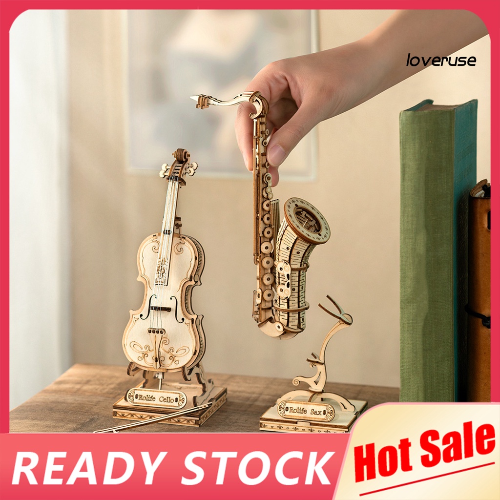 Đồ Chơi Lắp Ráp Mô Hình Kèn Saxophone 3D Bằng Gỗ Ba Chiều Thân Thiện Với Môi Trường Thư Giãn DIY