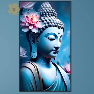 Tranh đính đá kim cương toàn bộ 5d diy hình tượng phật trang trí nhà cửa