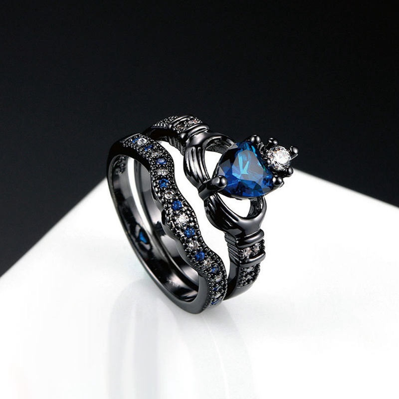 Ygt Set 2 Nhẫn Đính Đá Zircon Có Thể Điều Chỉnh Kích Cỡ Dành Cho Tiệc Cưới