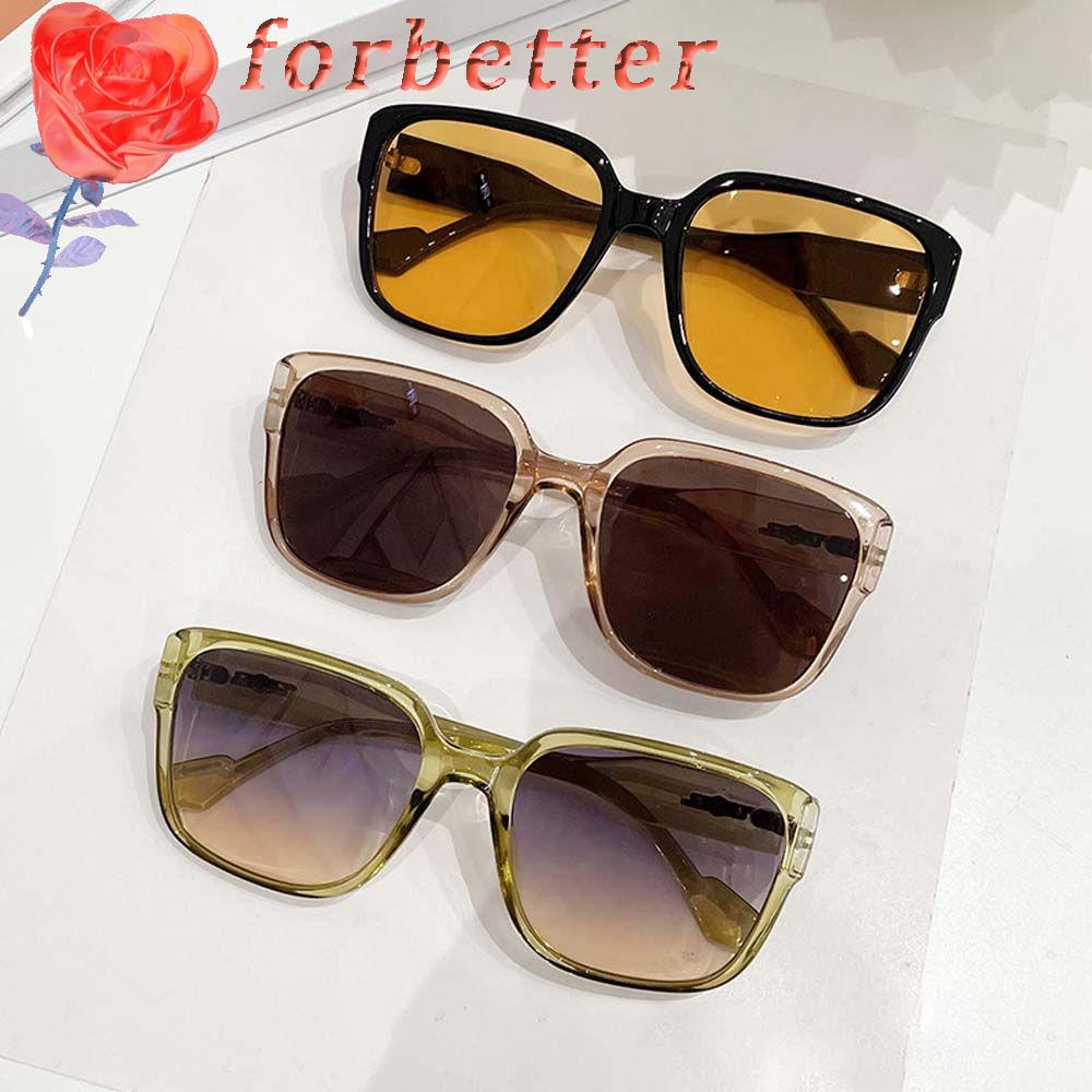 FORBETTER Kính Mát Gọng Vuông Lớn Chống Tia UV Chống Phản Quang Phong Cách Retro