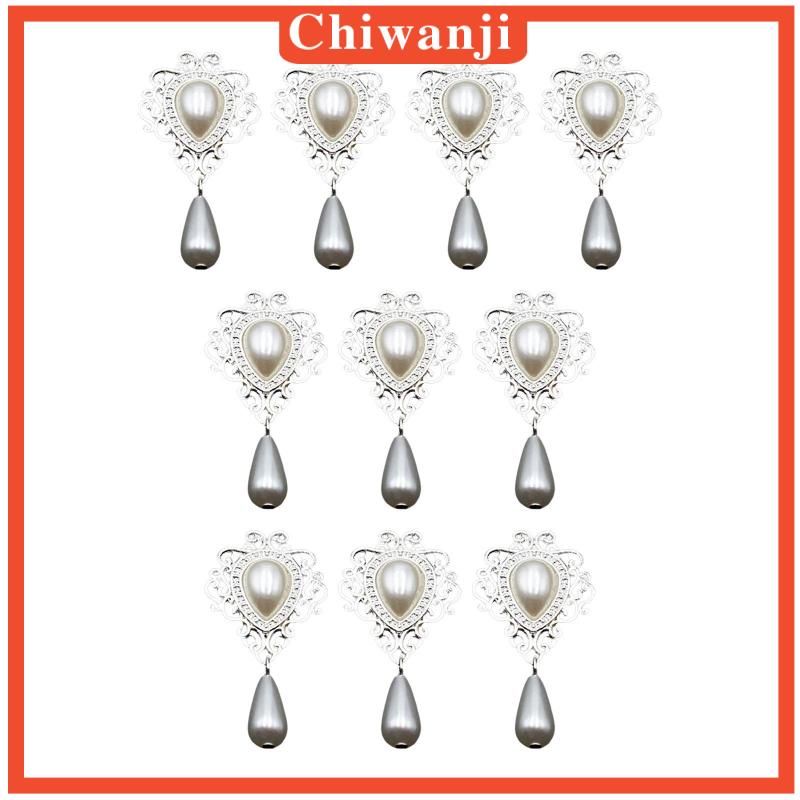 Bộ 10 Nút Dẹt Dùng Để Trang Trí Thẻ Vòng cổ / Giày