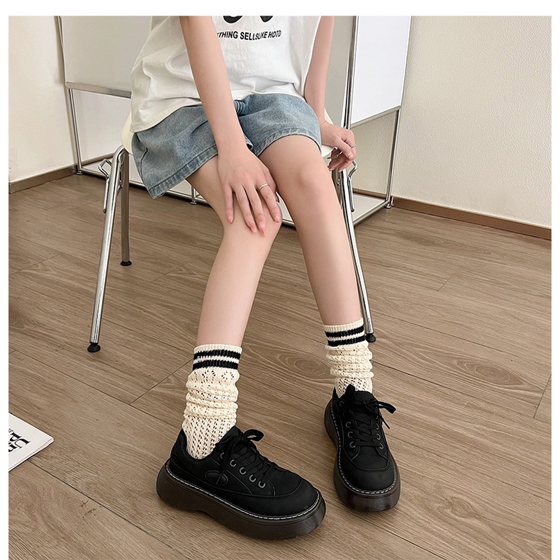 Giày Da Đế Dày Phong Cách Anh Quốc Thời Trang Cho Nữ