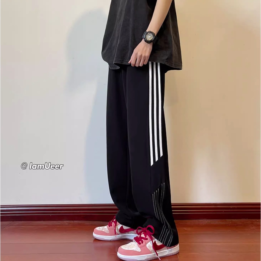 Quần Dài Vải Lụa Lạnh Mỏng Nhanh Khô Ống Rộng Thời Trang Mùa Hè Cho Nam