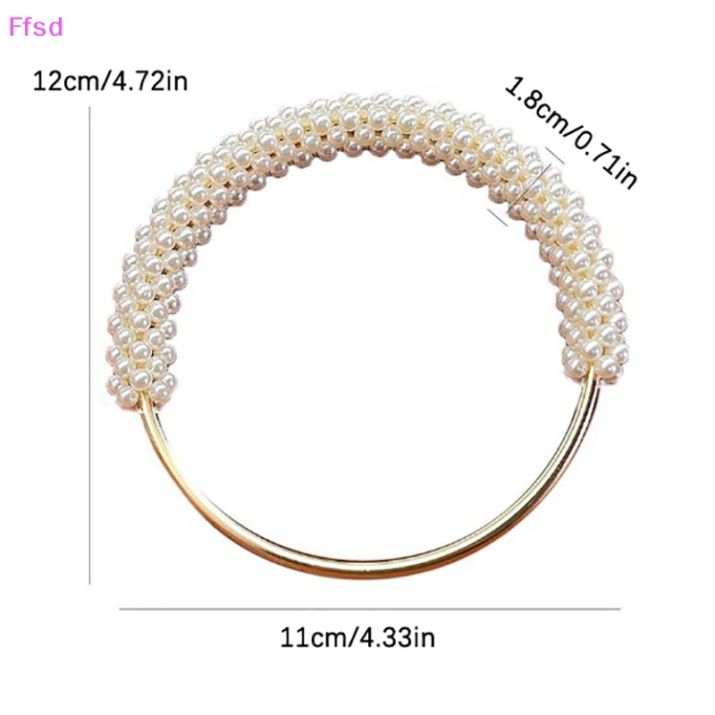 Phụ Kiện Khung Kim Loại Đính Hạt Ngọc Trai Tròn Nhiều Màu Dùng Trang Trí Túi Xách / Ví Cầm Tay DIY