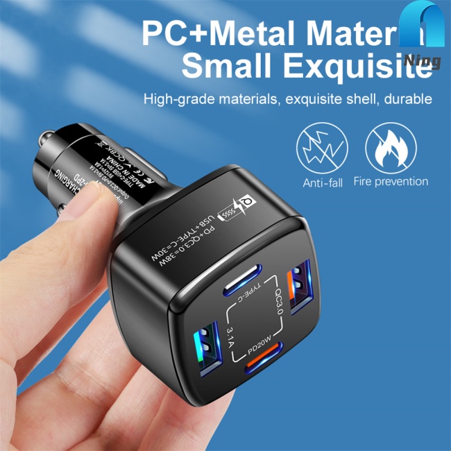 Tẩu Sạc Nhanh 38w Cổng Usb Type C Pd Qc3.0 3.1a Tương Thích Với Iphone Xiaomi