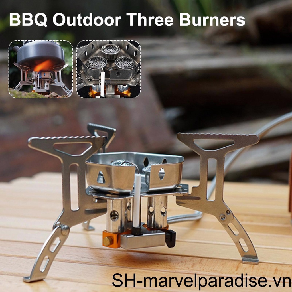 Bếp Gas Mini Chống Gió Tiện Lợi Khi Đi Cắm Trại