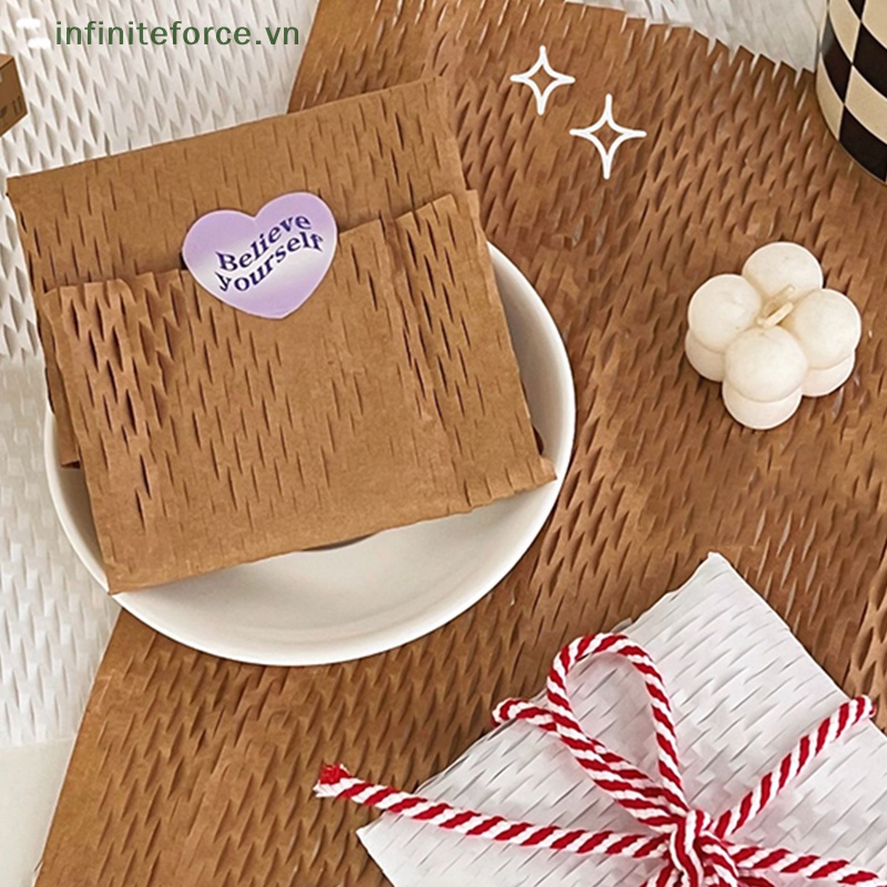 [INVN] Set 5 Cuộn Giấy Đệm Giấy Kraft Hình Tổ Ong Thân Thiện Với Môi Trường Có Thể Phân Hủy Sinh Học Để Vận Chuyển Vận Chuyển Quà Tặng [VN]