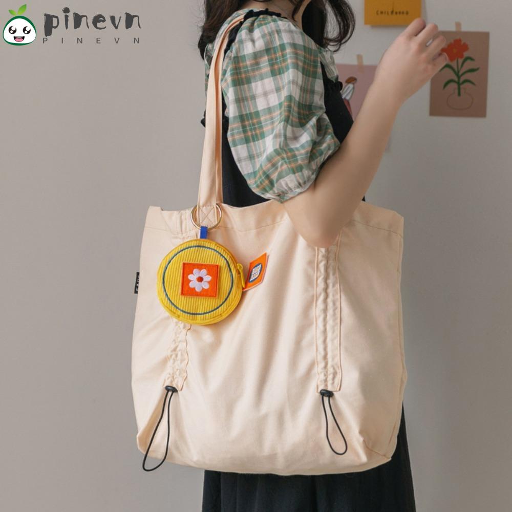 PINEVN Ví Túi Đựng Tai Nghe / Dây Cáp Thêu Họa Tiết Xinh Xắn