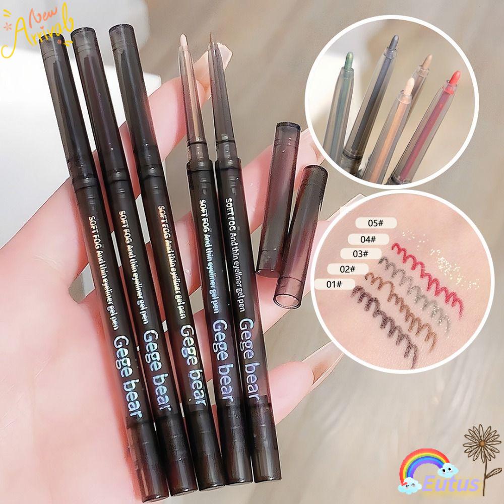 EUCA Bút Kẻ Mắt Màu Đen / Nâu Lâu Trôi Dành Cho Trang Điểm