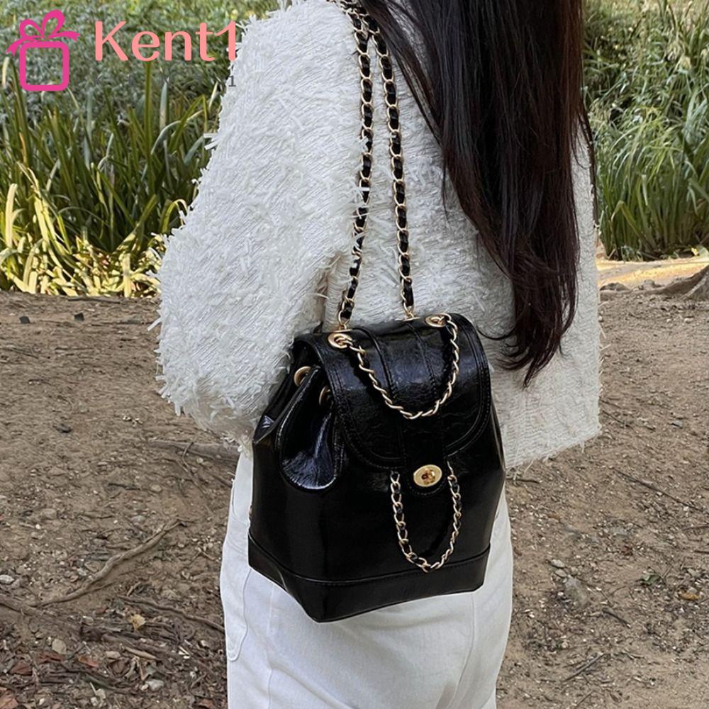 KENT1 Ba Lô Du Lịch Phối Dây Xích Thời Trang Thu Đông Cho Nữ