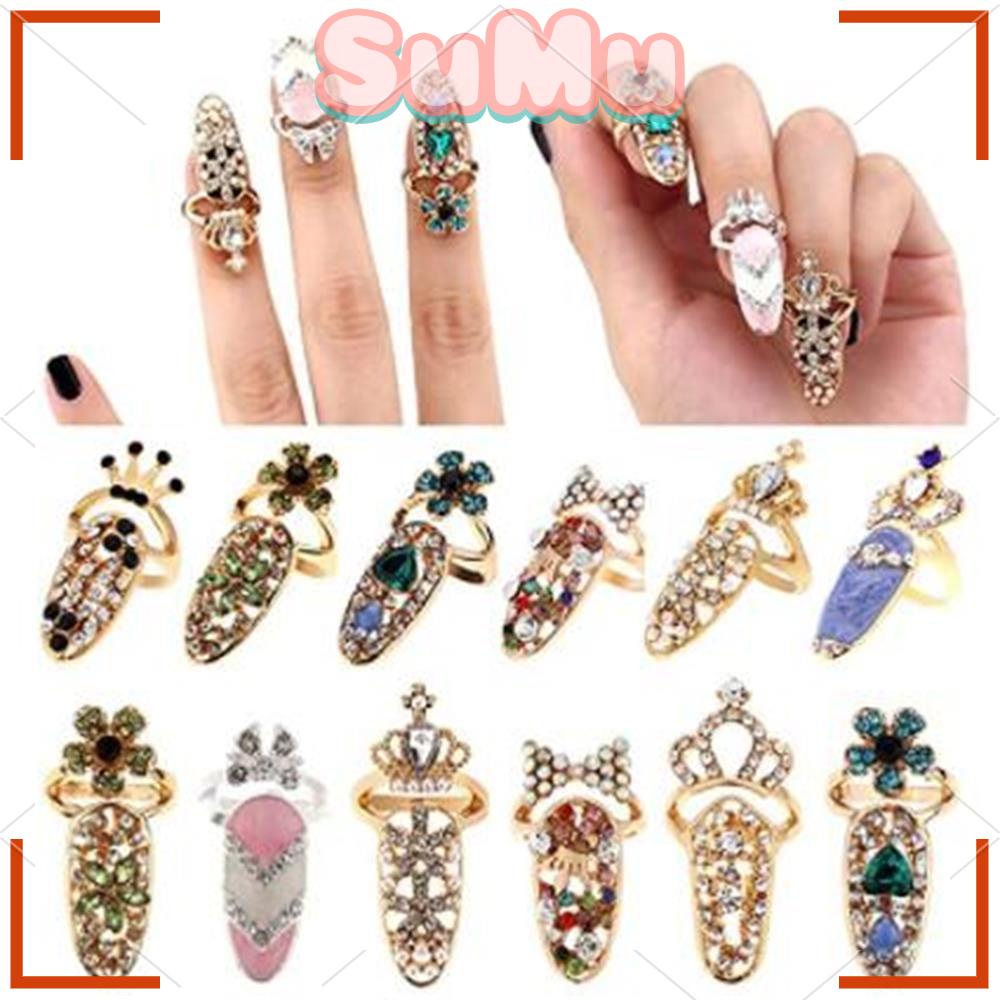 SUMU Nhẫn MóNg Tay DạNg MóC XíCh Sang TrọNg