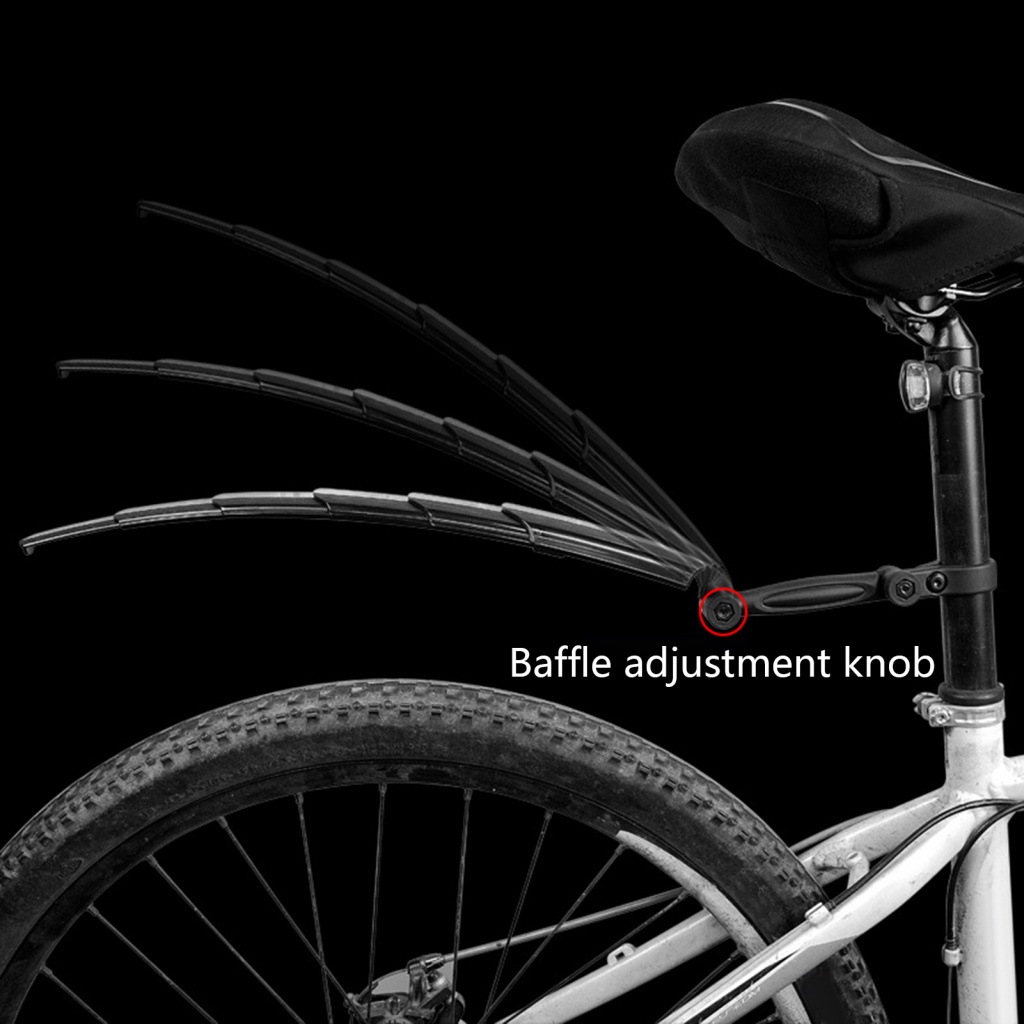1 Bộ Dè Chắn Bùn Bằng Nhựa Chịu Lực Cao Có Thể Thu Gọn Cho Xe Đạp MTB