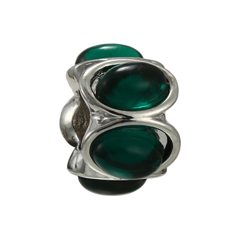 Hạt Charm Màu Xanh Lá / Bạc Phong Cách Vintage Phù Hợp Làm Trang Sức Cho Nữ