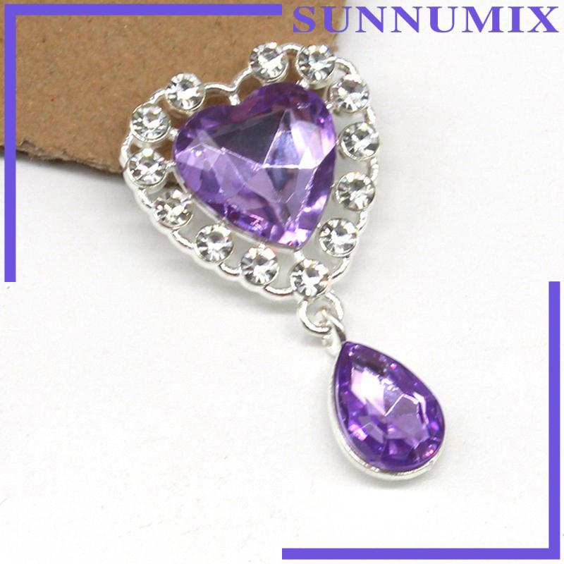 Bộ 10 Mặt Dây Chuyền Hình Trái Tim Đính Đá Thời Trang