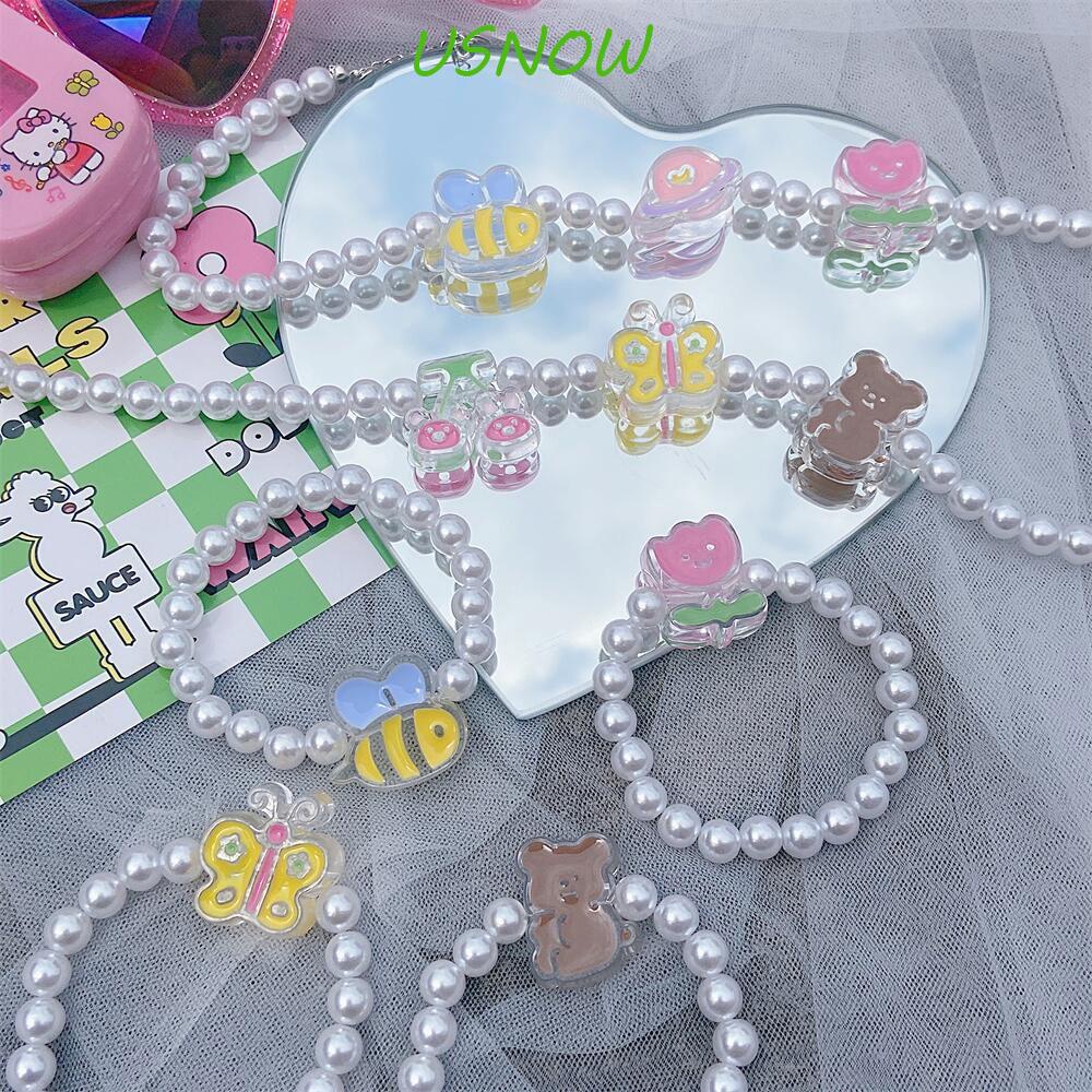 USNOW Vòng Cổ Choker Mặt Gấu Hoạt Hình Dễ Thương Cho Nữ