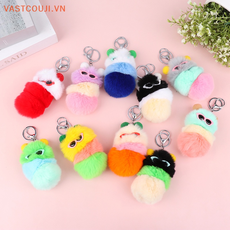 Móc Khóa Búp Bê VASTJI Lông Thỏ Mềm Mại